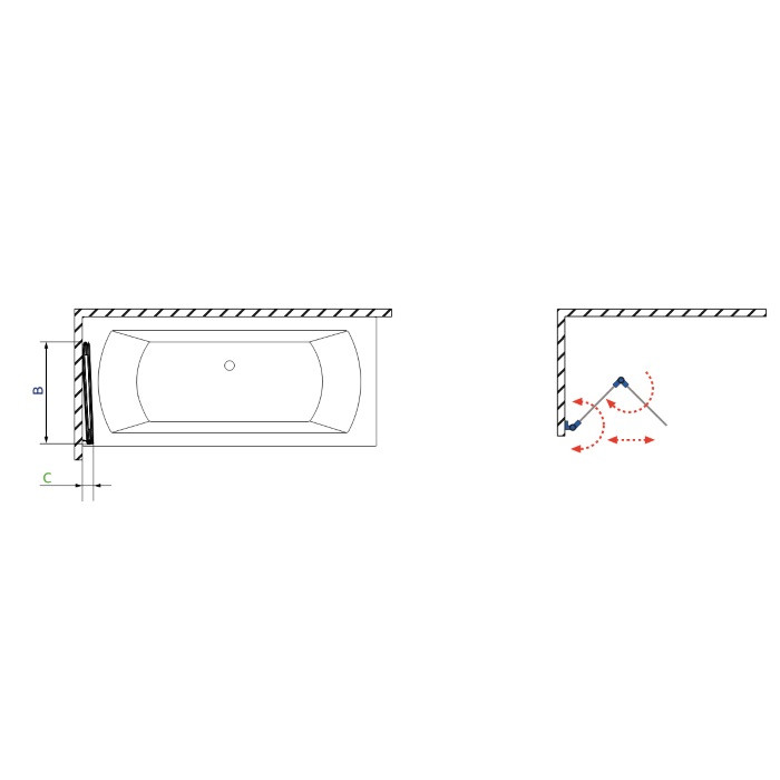 Шторка для ванни Radaway Arta PNJ 130/R 210213-01R