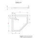 Поддон душевой пятиугольный Radaway Doros Plus PT 90 (SDRPTP9090-01)