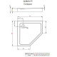 Душевой поддон Radaway Doros PT Compact 900x900x115 белый