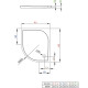 Душовий піддон Radaway Delos E 90x80 асиметричний SDE9080-01L