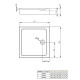 Душевой поддон Radaway Doros C Compact 1000x1000x115 белый