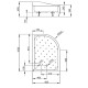 Поддон душевой Radaway Korfu E 100x80 асимметричный L 4E81400-03L