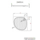 Піддон душовий Radaway Zantos A 90 кам'яний M3ZNA9090-06