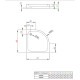 Поддон душевой Radaway Siros Compact A 80 полукруглый SBA8817-2