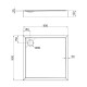 Душевой поддон Qtap Tern 309912C 90x90x12 см сифон