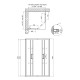 Душевая кабина QT Taurus BLA1099SC6 90х90 см, стекло Clear 6 мм, покрытие CalcLess, без поддона SD00039703