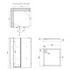 Душевая кабина QT Capricorn CRM1011SC6 Clear 2020x1000x1000 мм + поддон Tern 301112 100x100x12 см з сифоном SD00048930
