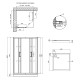 Душевая кабина QT Taurus CRM1099SC6 Clear 2020x900x900 мм + поддон Tern 309912C 90x90x12 см з сифоном SD00048948
