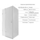 Душевая кабина Qtap Capricorn CRM1018RC6 100х80 + трап линейный Dry FB304-600 з сухим затвором та нержавіючою решіткою