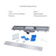 Душевая кабина Qtap Capricorn CRM1018RC6 100х80 + трап линейный Dry FB304-600 з сухим затвором та нержавіючою решіткою