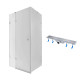 Душевая кабина Qtap Capricorn CRM1018RC6 100х80 + трап линейный Dry FB304-600 з сухим затвором та нержавіючою решіткою