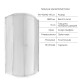 Душевая кабина QT PRESTO CRM1099AP5 90x90, стекло 5мм Pear + линейный трап