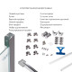 Душевая кабина QT PRESTO CRM1099AP5 90x90, стекло 5мм Pear + линейный трап