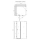 Душевая кабина QT CAPRICORN CRM1011SC6 100х100 см, стекло Clear 6 мм, CalcLess, без поддона 