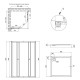 Душевая кабина QT Presto CRM1099SP5 Pear 1970x900x900 мм + поддон Tern 309912C 90x90x12 см з сифоном SD00048939