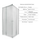 Душевая кабина QT PRESTO CRM1099SP5 90x90, стекло 5мм Pear + линейный трап