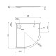 Душевой поддон Qtap Robin 308812C 80x80x12 см сифон