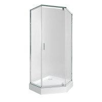 Набір QT душова кабіна Scorpio CRM10995-AC6 Clear 2120x900x900 мм + піддон Diamond з сифоном