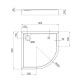 Душевой поддон Qtap Robin 309912C 90x90x12 см сифон