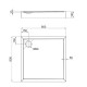 Душевой поддон Qtap Tern 308812C 80x80x12 см сифон