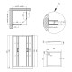 Душевая кабина QT Taurus BLA1099SC6 Clear 2020x900x900 мм + поддон Tern 309912C 90x90x12 см з сифоном SD00048945