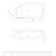 Ванна акриловая Radaway SITERA 160x95L с ножками WA1-32-160x095L