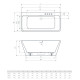 Ванна акриловая Radaway Gloria 170x75 пристенная с ножками и сифоном WA1-54-170x075U
