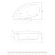 Ванна акриловая Radaway Naxia 170x110 левая с ножками + сифон R135L WA1-33-170x110L