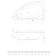Ванна акриловая Radaway Rineia 160x100 левая с ножками + сифон R135L WA1-31-160x100L