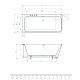 Ванна акрилова Radaway Gloria 160x73 кутова права з ніжками та сифоном WA1-54-160x073P