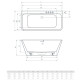 Ванна акриловая Radaway Gloria 160x73 отдельностоячая с ножками и сифоном WA1-54-160x073