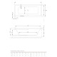 Ванна акриловая Radaway Aridea 200x90 с ножками + сифон R135L WA1-24-200x090U
