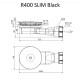 Сифон Radaway тонкий Ø90 чорный R400B