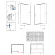 Душевые двери Radaway Premium Pro Black DWJ 1500x2000 левосторонние 1014150-54-01L