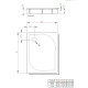 Душовий піддон Radaway Delos D100x75 з панеллю 4D17515-03R