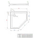 Душевой поддон Radaway Doros PT 1000x1000x50 белый
