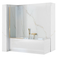 Нерухома шторка для ванни REA ELEGANT GOLD 80