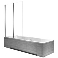 Складная шторка для ванны REA AGAT-2 CHROME 100