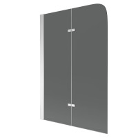 Складная шторка для ванной MEXEN FELIX 2 GRAPHITE CHROME 80