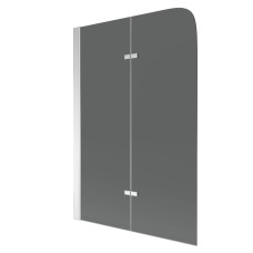 Складна шторка для ванни MEXEN FELIX 2 GRAPHITE CHROME 80