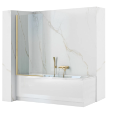 Нерухома шторка для ванни REA ELEGANT BRUSHED GOLD 80
