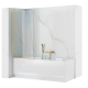 Нерухома шторка для ванни REA ELEGANT BRUSHED GOLD 80