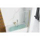 Нерухома шторка для ванни REA ELEGANT BRUSHED GOLD 80