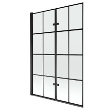 Складна шторка для ванни MEXEN CASTOR 2 BLACK MATT 120