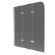 Складна шторка для ванни MEXEN FELIX 3 GRAPHITE CHROME 120