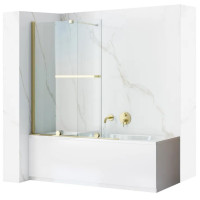 Раздвижная шторка для ванны REA FABIAN BRUSHED GOLD 100