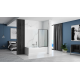 Нерухома шторка для ванни REA LAGOS FIX BLACK 80
