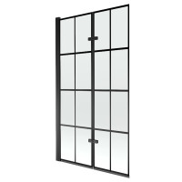 Складная шторка для ванной MEXEN CASTOR 1 BLACK MATT 80