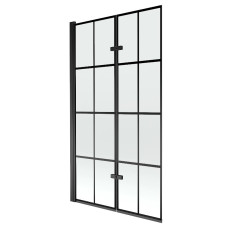 Складна шторка для ванни MEXEN CASTOR 1 BLACK MATT 80