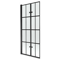 Складная шторка для ванной MEXEN CASTOR 2 BLACK MATT 80